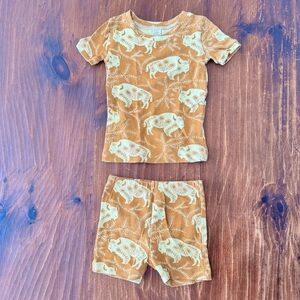 NWOT kate quinn Retro Western Short Sleeve Pajama Set 3T